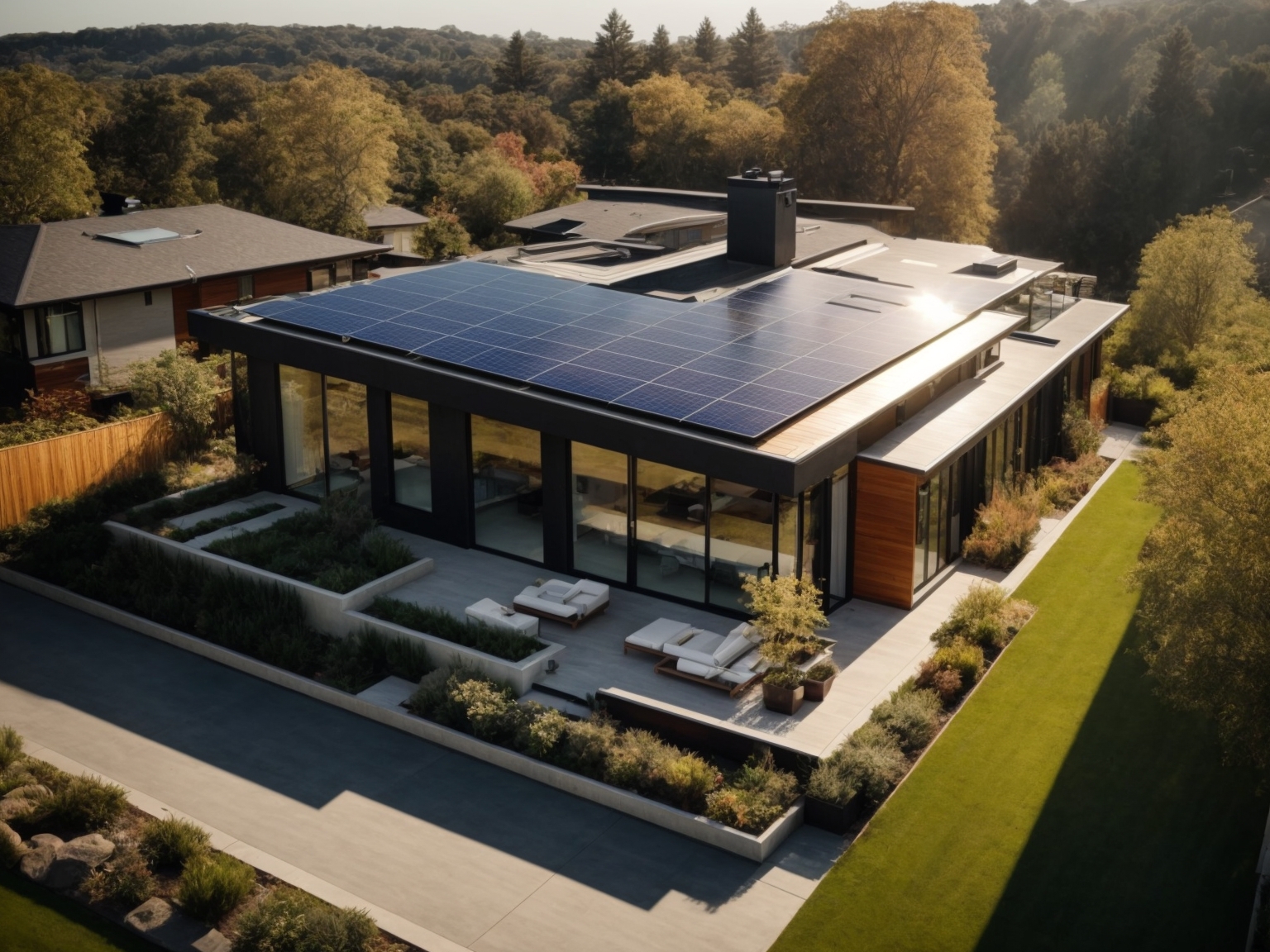 maison panneaux solaire