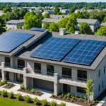 villa panneaux solaires